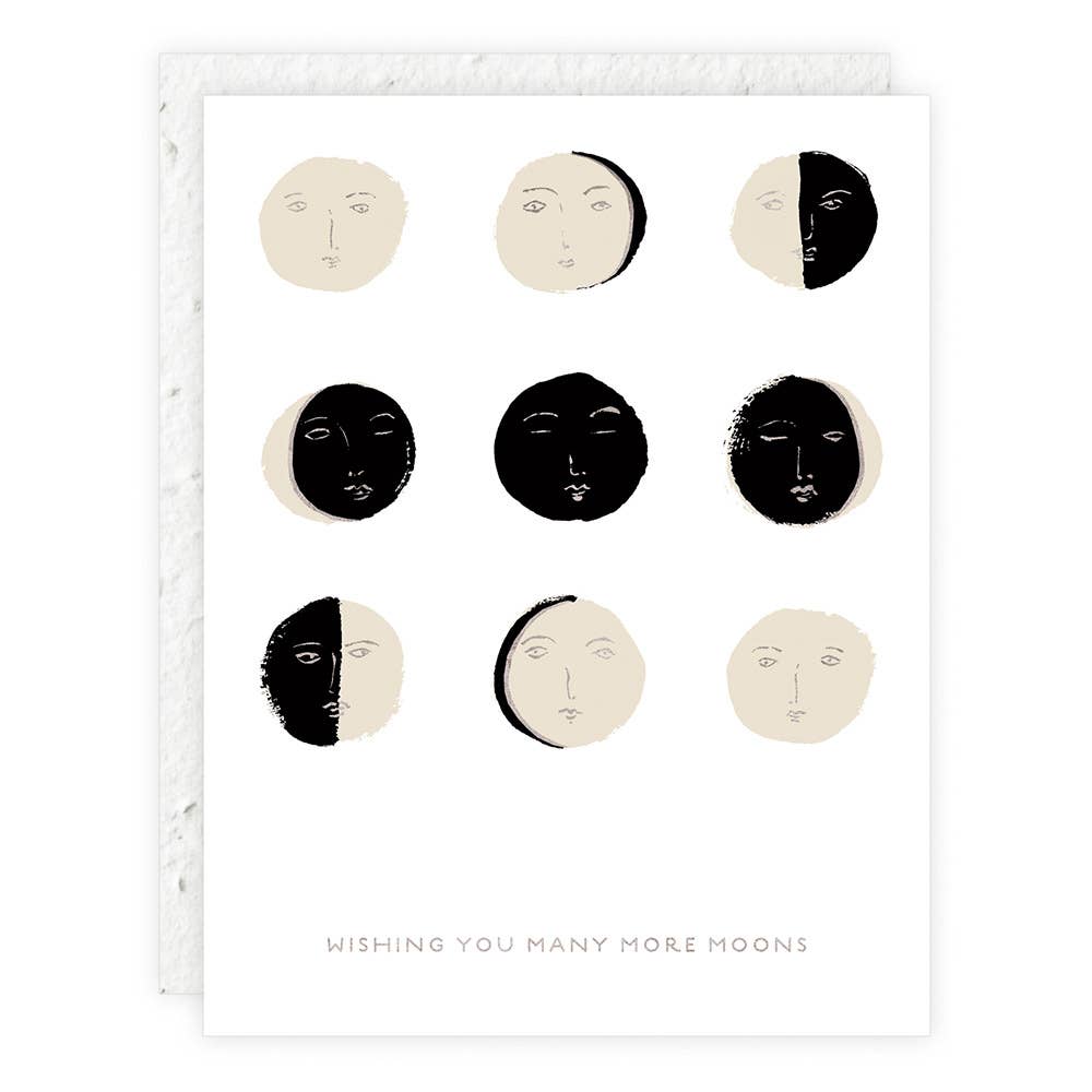 Many Moons- Birthday Card: Without cello sleeve Seedlings