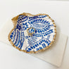 Blue & White Decoupage Scallop Shell Jewelry Dish Ana Razavi