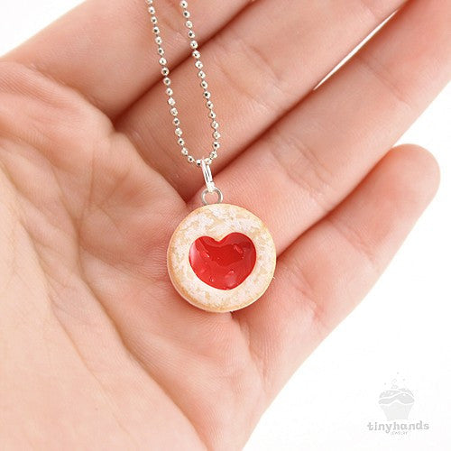 Scented Shortcake Heart Cookie Necklace THJ
