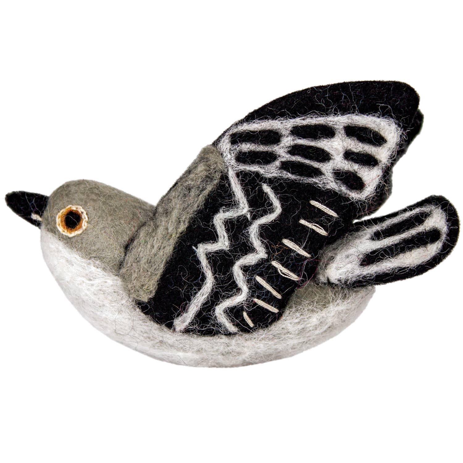 Mockingbird Woolie Bird dZi Handmade