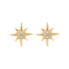14kt Gold Mini Diamond Star Studs Uni-T 