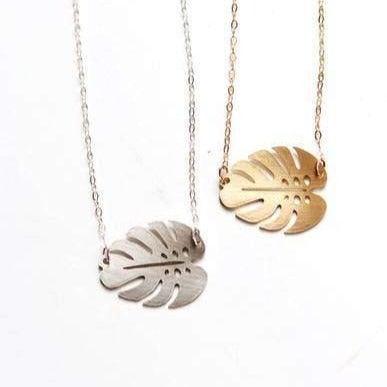 Small Monstera Leaf Necklace - Uni-T