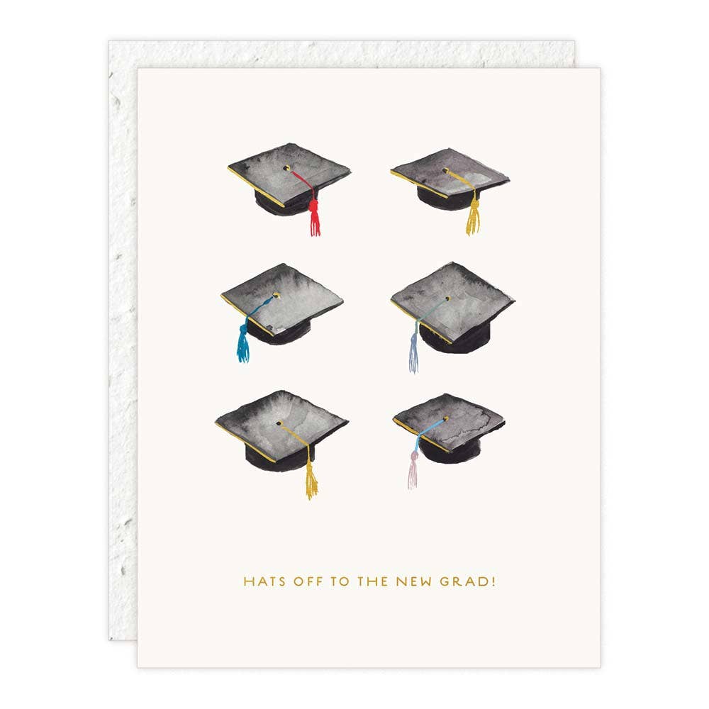 Hats Off - Graduation Card Seedlings