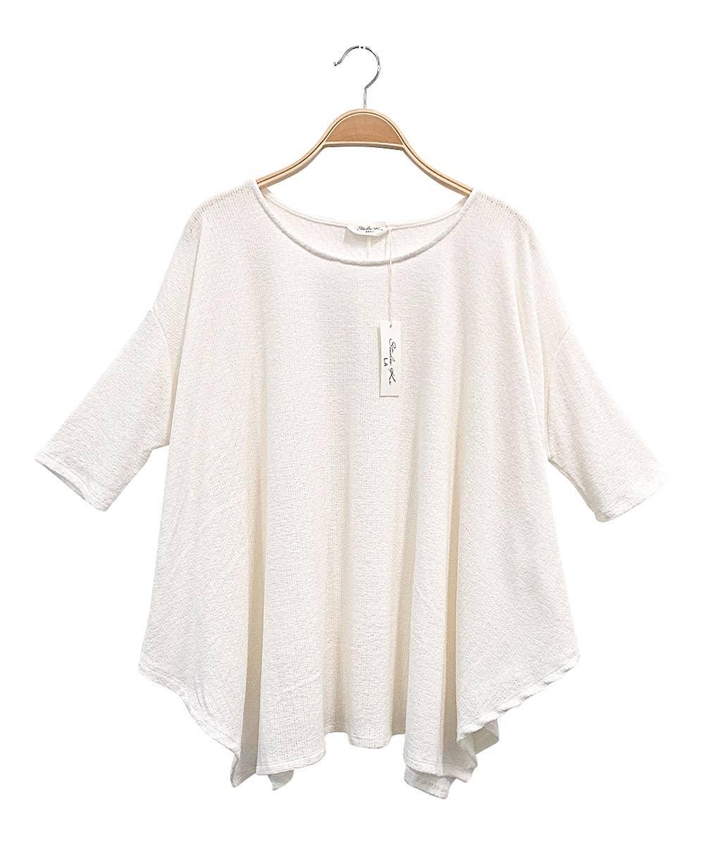 POINTELLE SWEATER PONCHO TOP Uni-T Limited