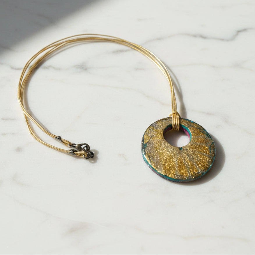 Reversible Clay Statement Necklace -Uni- T Janine Gerade
