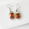 Recycled Fused Glass Earrings - Hexagons Uni-T