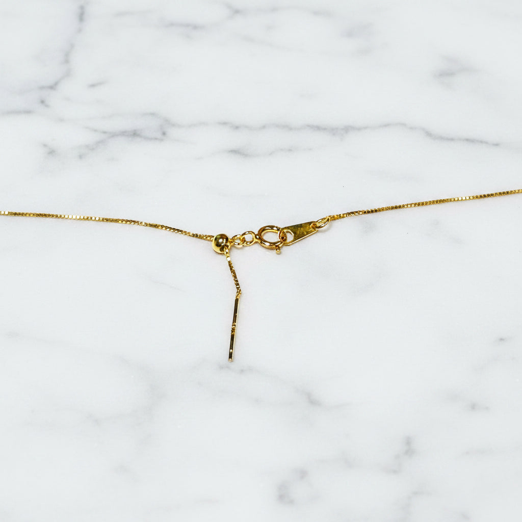 Adjustable Gold Filled Necklace With Pearl and Lapis- Janine Gerade