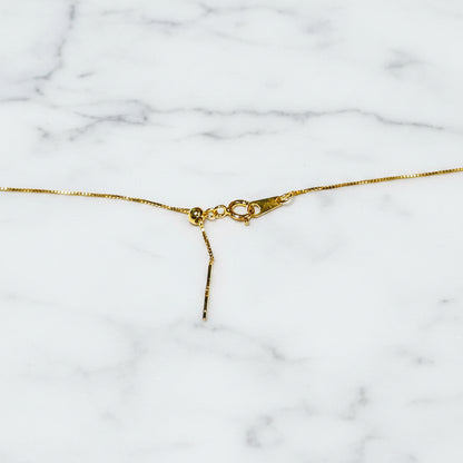 Adjustable Gold Filled Necklace With Pearl and Lapis- Janine Gerade