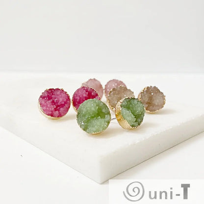 Agate Druzy Studs - Large Lisa Trachtman