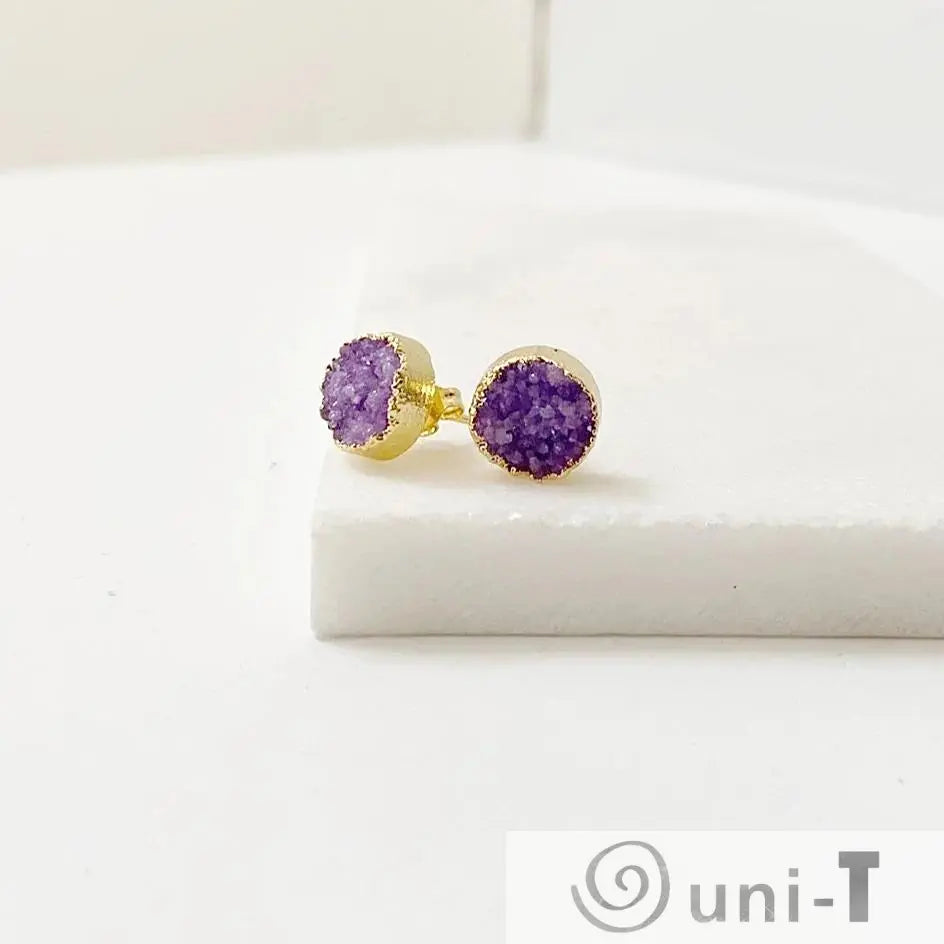 Agate Druzy Studs - Small Lisa Trachtman