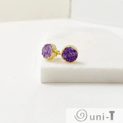 Agate Druzy Studs - Small Lisa Trachtman