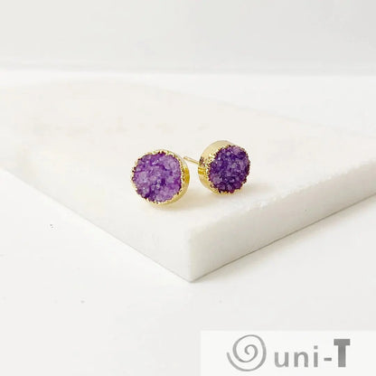 Agate Druzy Studs - Small Lisa Trachtman
