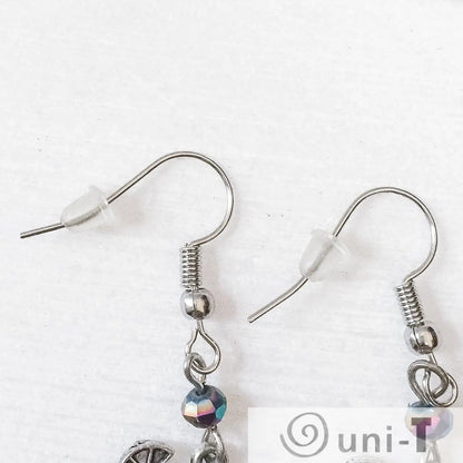 Anchor Charm Earrings with Glass Beads Shana Cohen