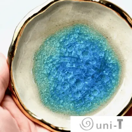 Apetite Oyster Ring Dish, Chakra Bowl, 22k Gold Ceramic Bowl Liza Curtis