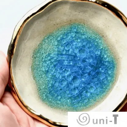 Apetite Oyster Ring Dish, Chakra Bowl, 22k Gold Ceramic Bowl Liza Curtis