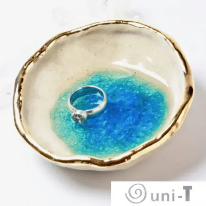 Apetite Oyster Ring Dish, Chakra Bowl, 22k Gold Ceramic Bowl Liza Curtis