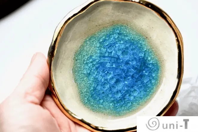 Apetite Oyster Ring Dish, Chakra Bowl, 22k Gold Ceramic Bowl Liza Curtis