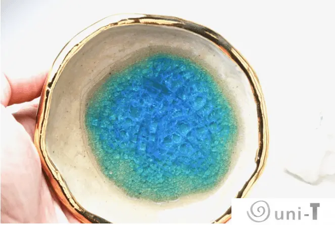 Apetite Oyster Ring Dish, Chakra Bowl, 22k Gold Ceramic Bowl Liza Curtis