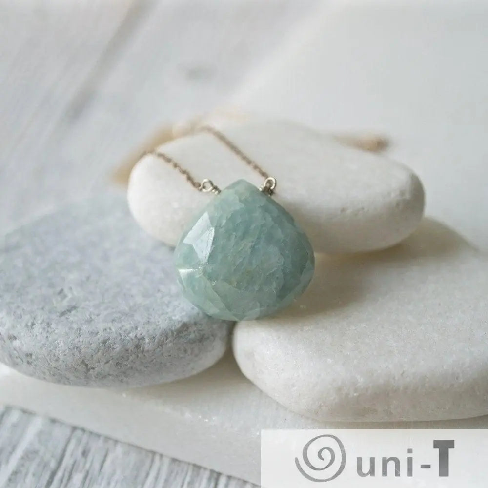 Aquamarine Gemstone & Sterling Silver Necklace Lara Gordon