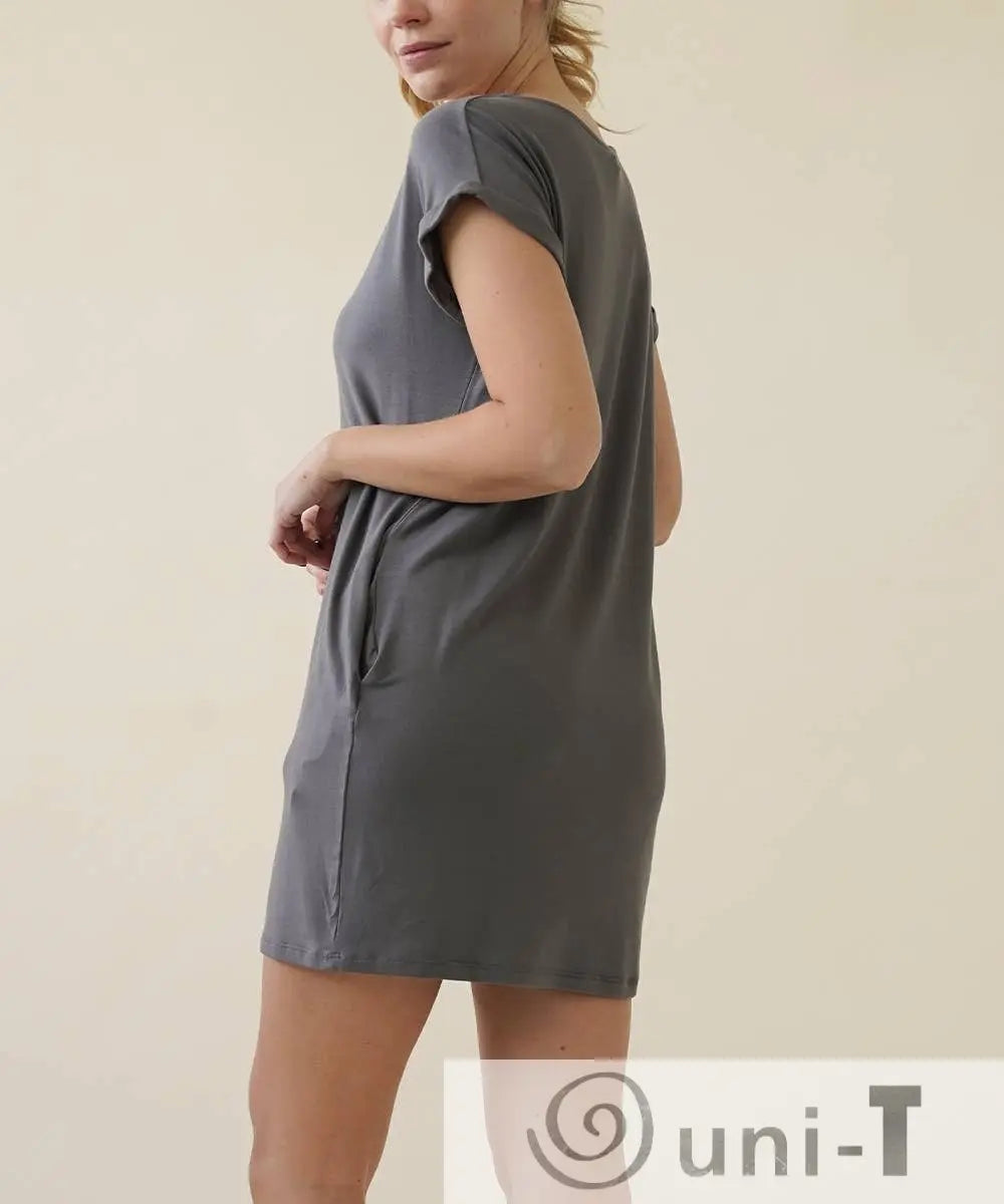BAMBOO CROP DRESS WITH POCKETS Studio Ko Clothing