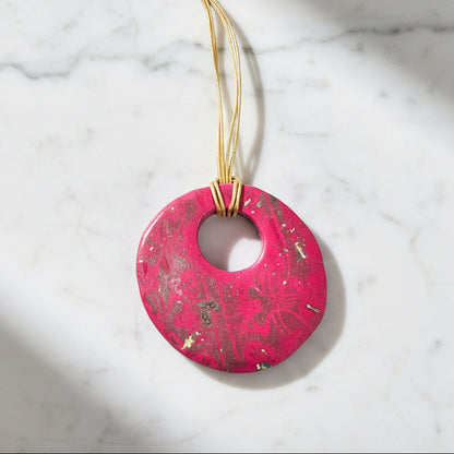 Reversible Clay Statement Necklace -Uni- T Janine Gerade