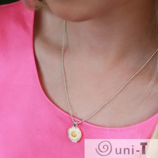 Bacon Scented Fried Egg Necklace THJ