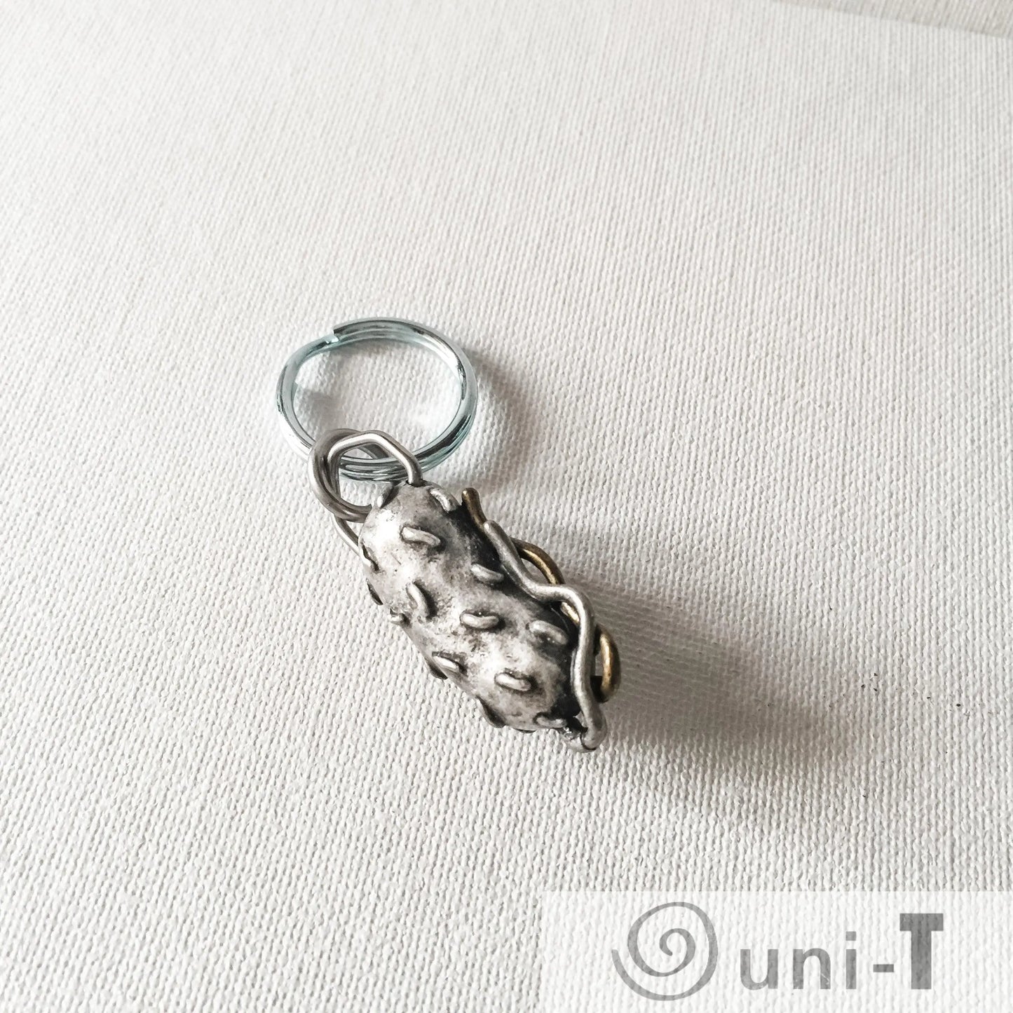 Bacterium Keychain - Bacteria Gift | Educational, Unique accessory shaped like a bacterium with visible flagella, ideal for science lovers.