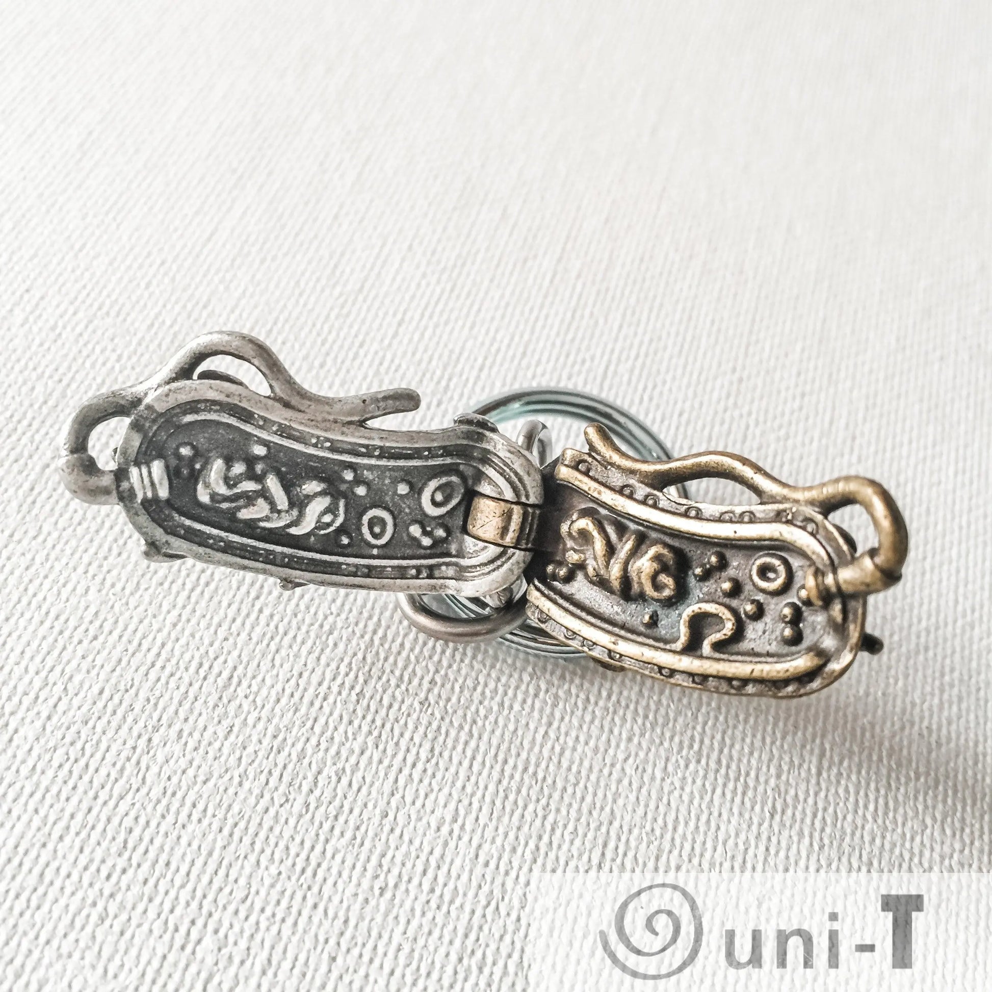 Bacterium Keychain - Bacteria Gift | Educational, Unique hinged keychain showing internal bacterial structures, perfect for biology enthusiasts.