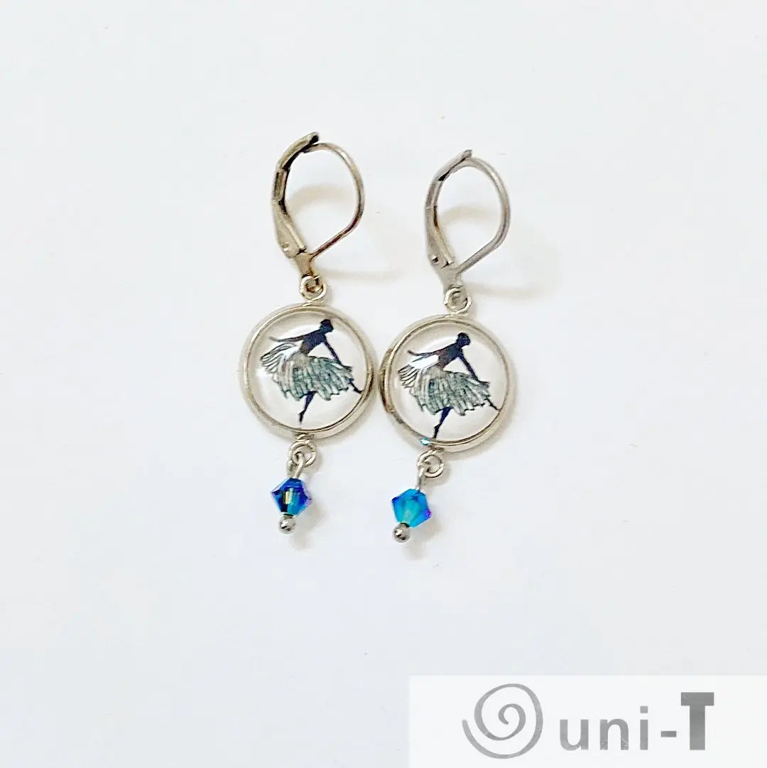 Ballerina Glass Dome Earrings Kathy James