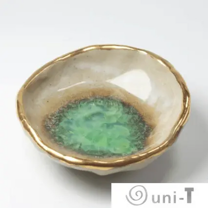 Bermuda Oyster Ring Dish, Chakra Bowl, 22k Gold Ceramic Bowl Liza Curtis