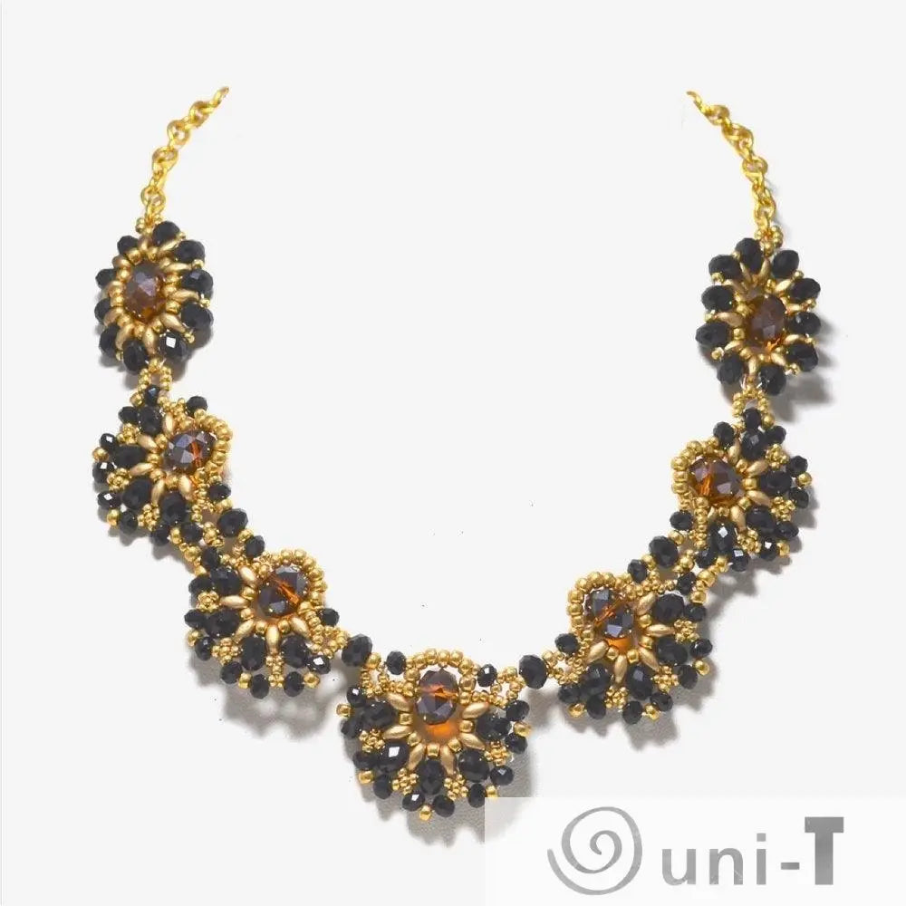 Black & Gold Statement Necklace & Earrings Esmeralda Lambert