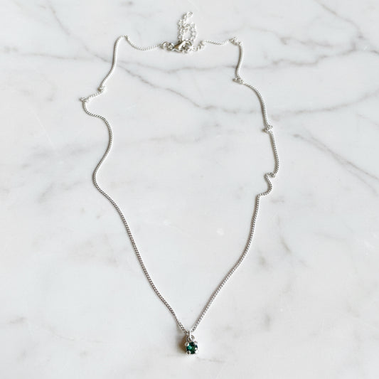 -Blue Diamond Necklace, Genuine Diamond, Sterling Silver Necklace Janine Gerade