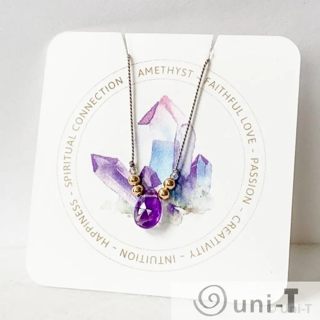 Carded Gemstone on 18in Silk Necklaces Janine Gerade