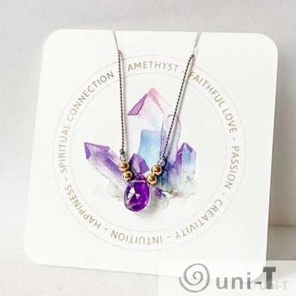 Carded Gemstone on 18in Silk Necklaces Janine Gerade