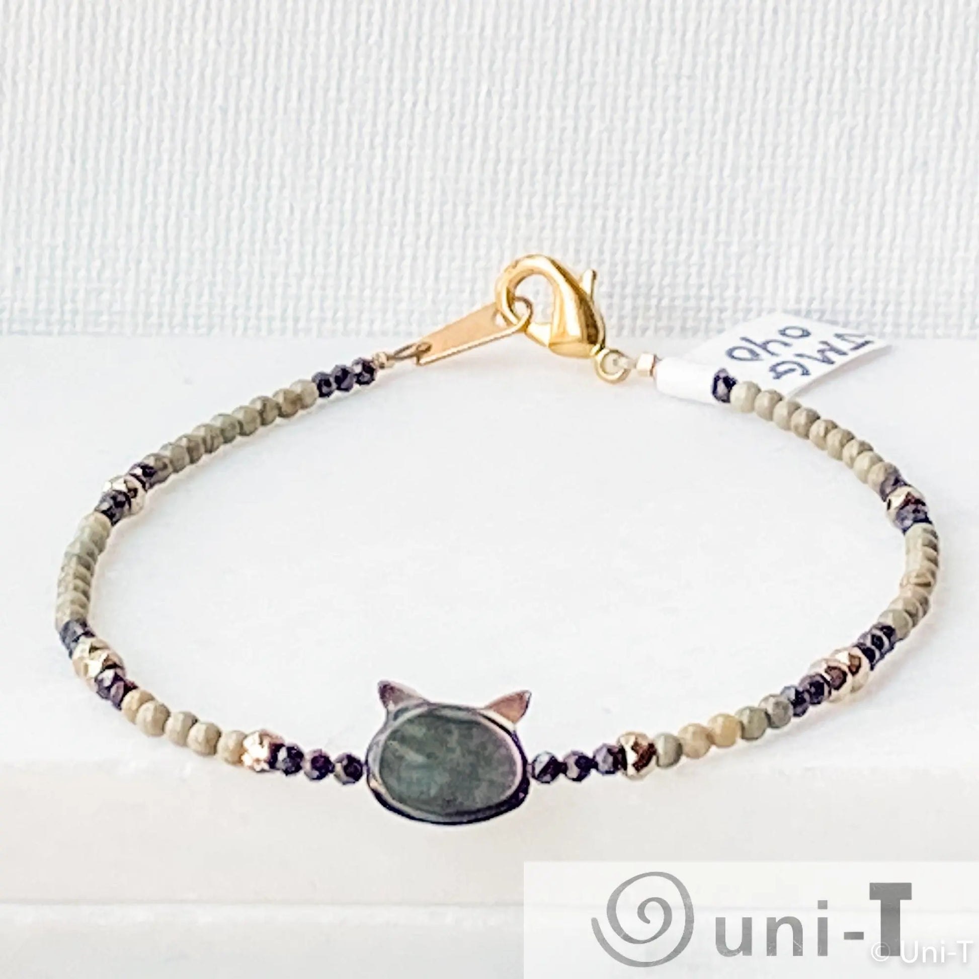 Cat Face Charms with Seed Beads Bracelets Janine Gerade