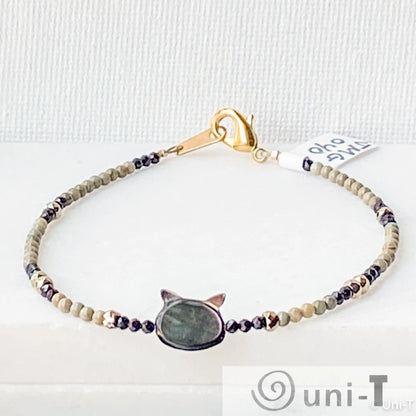 Cat Face Charms with Seed Beads Bracelets Janine Gerade