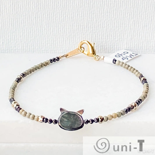 Cat Face Charms with Seed Beads Bracelets Janine Gerade