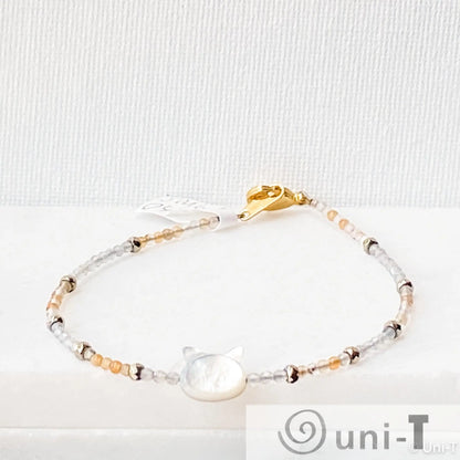 Cat Face Charms with Seed Beads Bracelets Janine Gerade