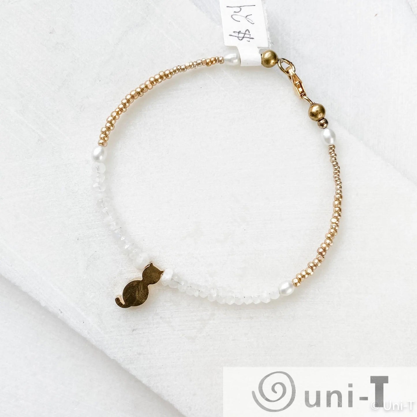 Cat charms with Semi Precious Stones Bracelets Janine Gerade