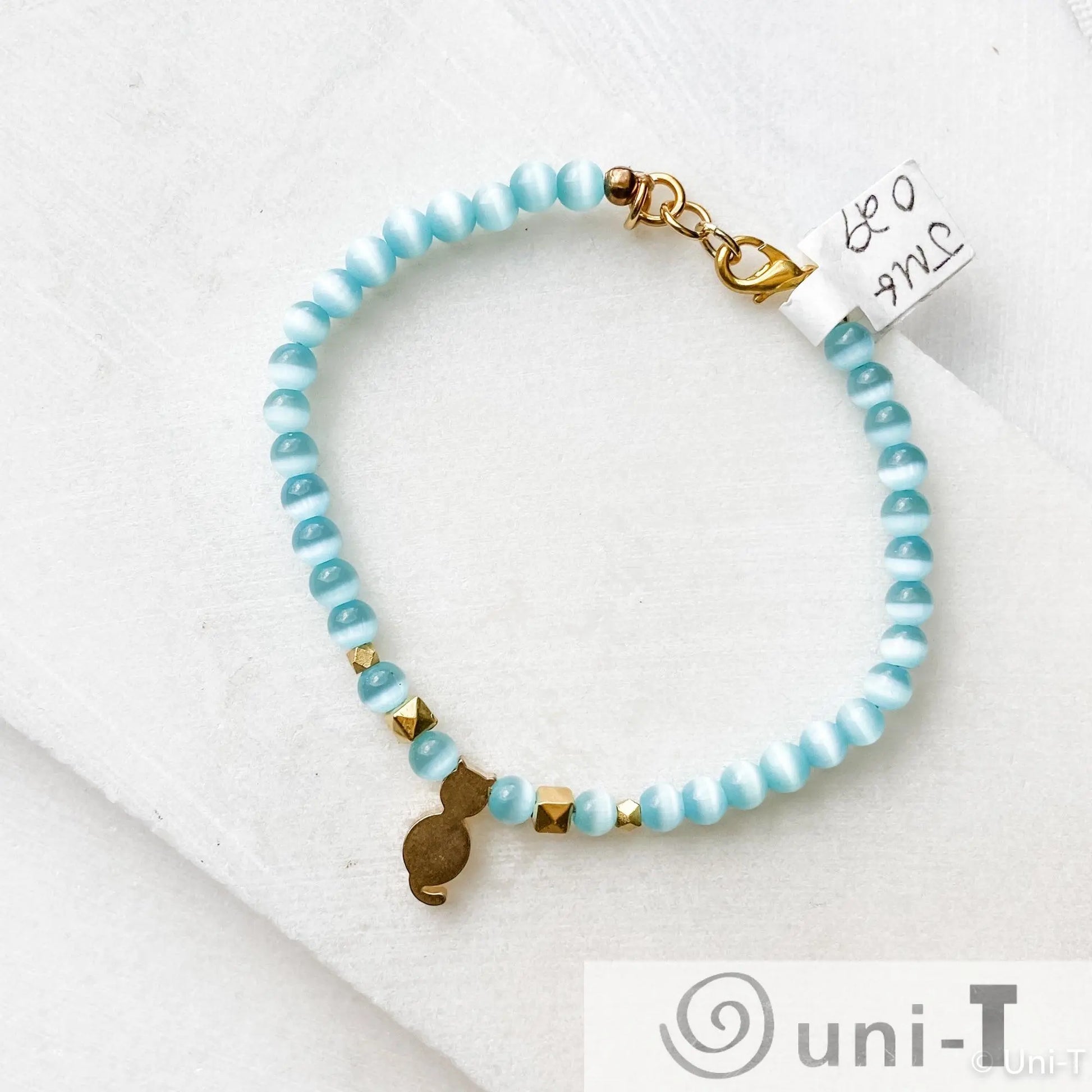 Cat charms with Semi Precious Stones Bracelets Janine Gerade