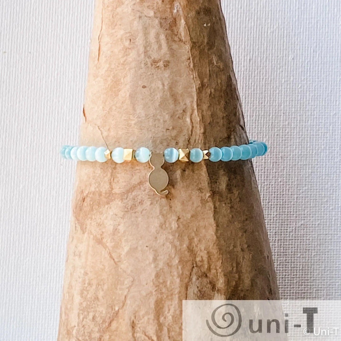 Cat charms with Semi Precious Stones Bracelets Janine Gerade