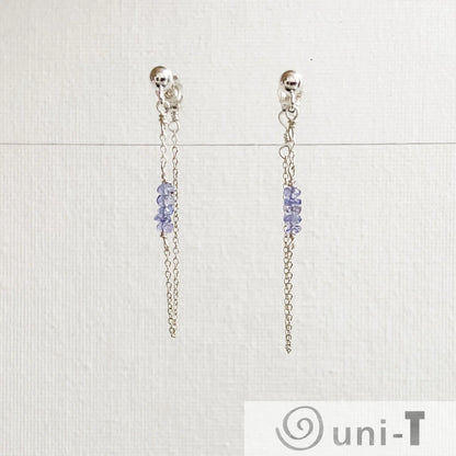 Chain Loop Earrings with Gemstones - Moonstone, Lapis, Iolite Janine Gerade