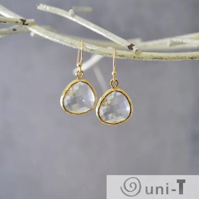 Clear Gem Drop Earrings Lisa Trachtman