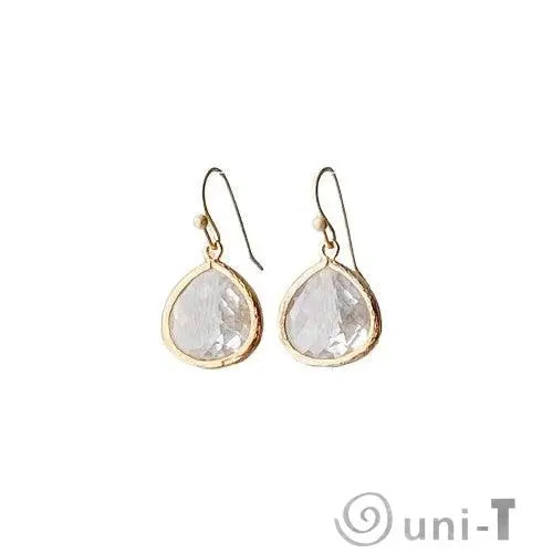 Clear Gem Drop Earrings Lisa Trachtman