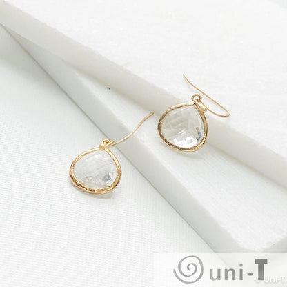 Clear Gem Drop Earrings Lisa Trachtman