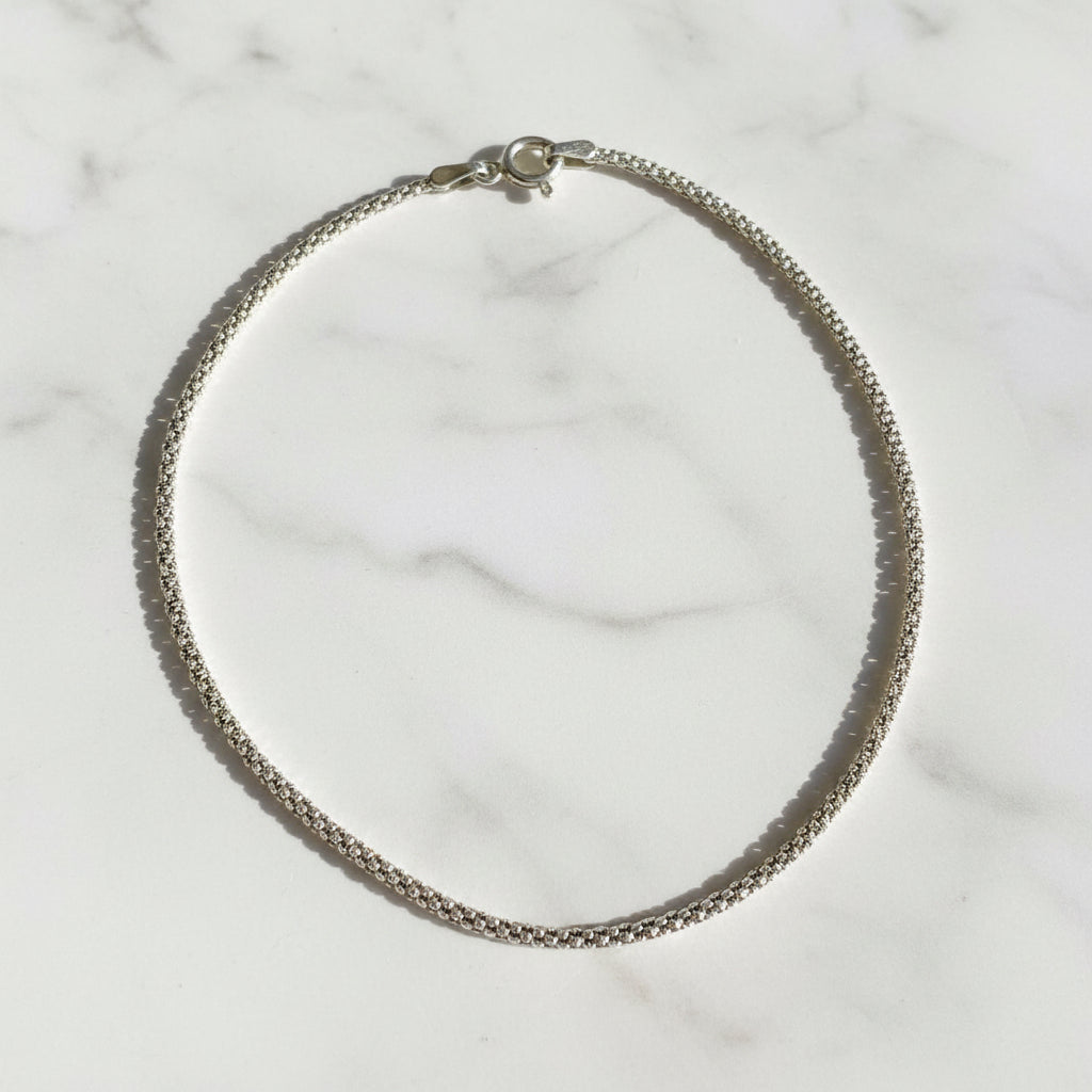 Copy of Uni- T-Popcorn Chain, Sterling Chain Bracelet Janine Gerade