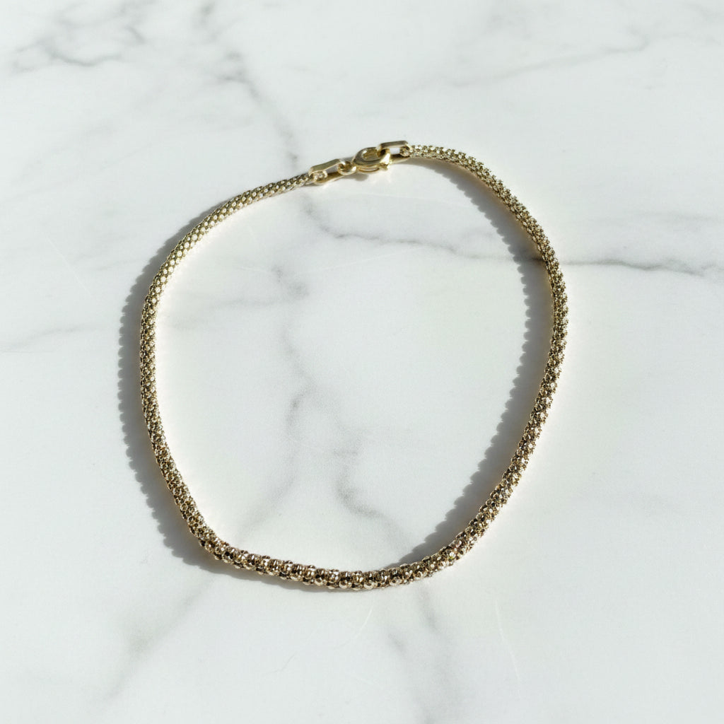 Copy of Uni- T-Popcorn Chain, Sterling Chain Bracelet Janine Gerade