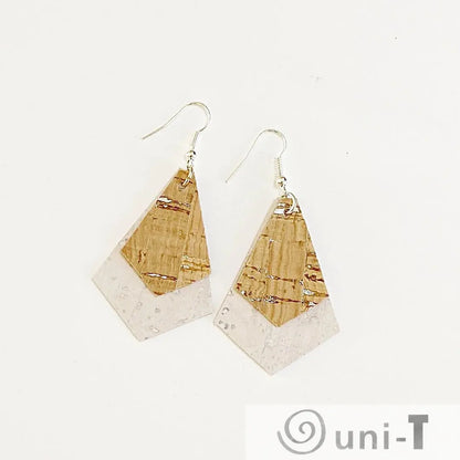 Cork Dimond Double Drop Earrings Rena Gurski