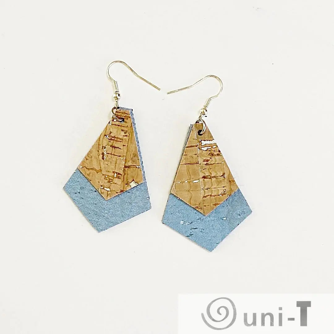 Cork Dimond Double Drop Earrings Rena Gurski