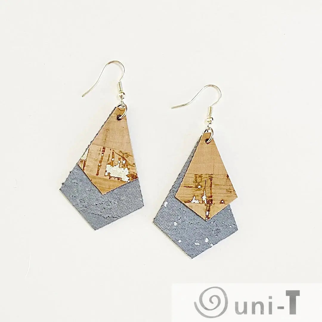 Cork Dimond Double Drop Earrings Rena Gurski